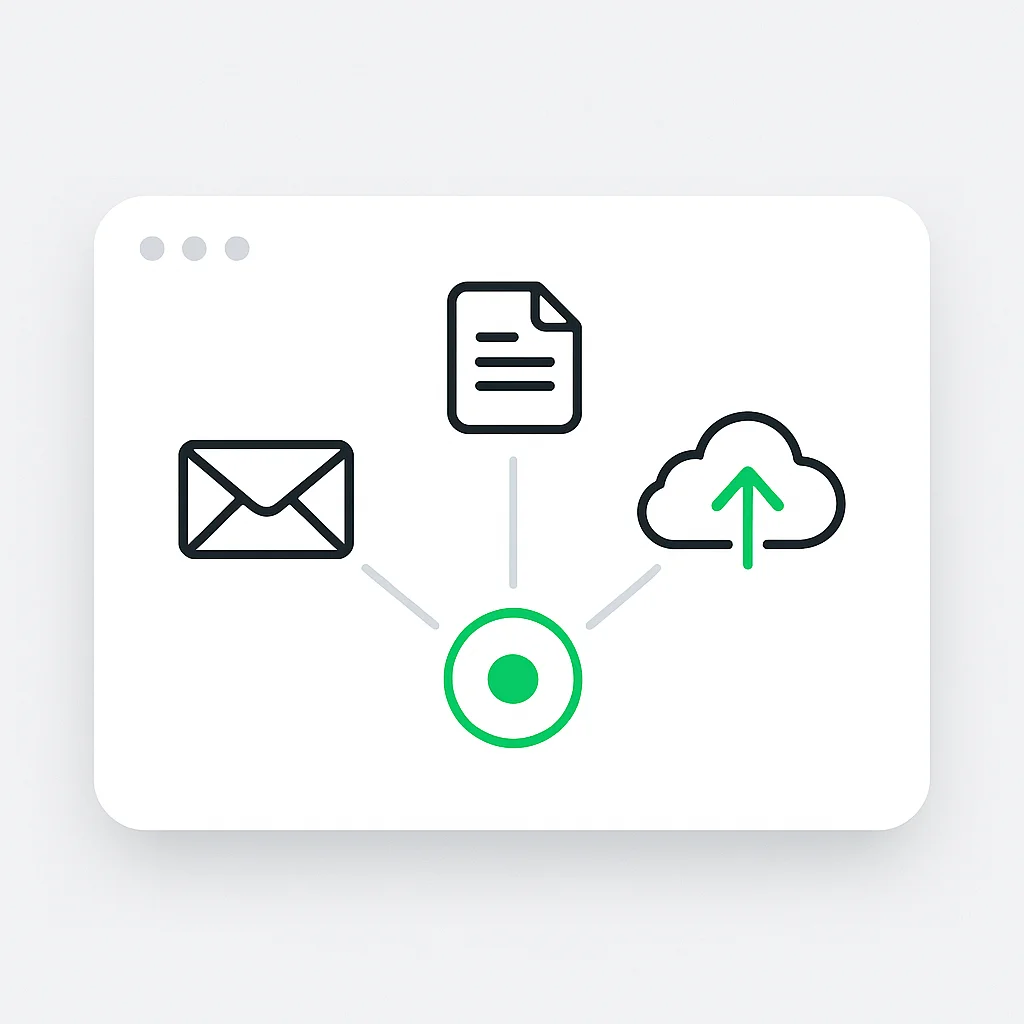 Dokumente und E-Mails verbinden